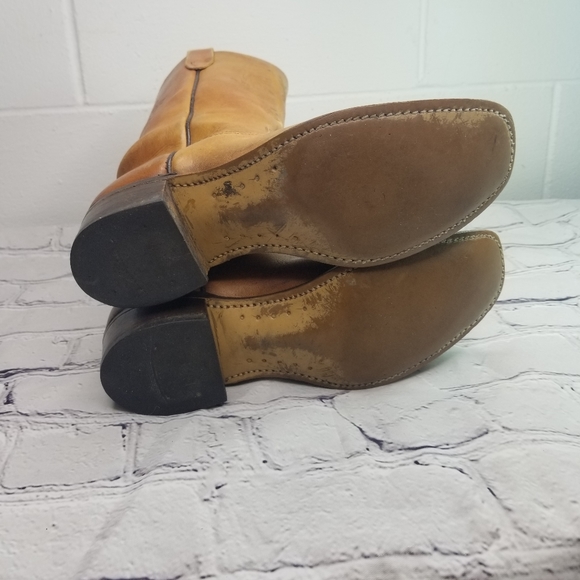 Vtg 70s wrangler mushroom leather campus boots - Picture 5 of 15